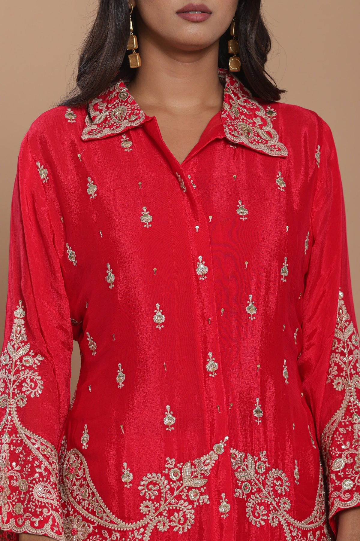 co-ord set for women wear in red