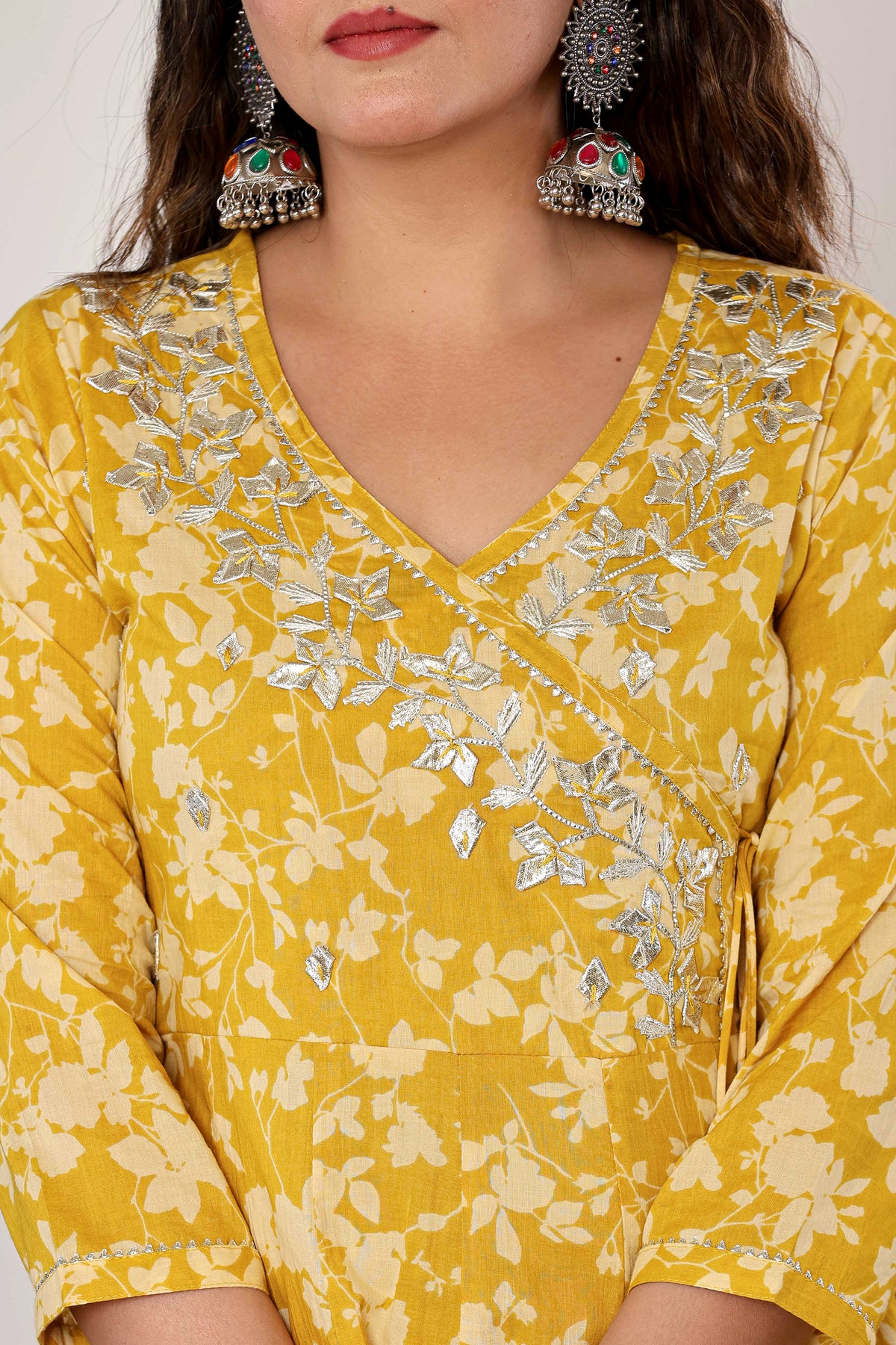 Yellow anarkali dress​