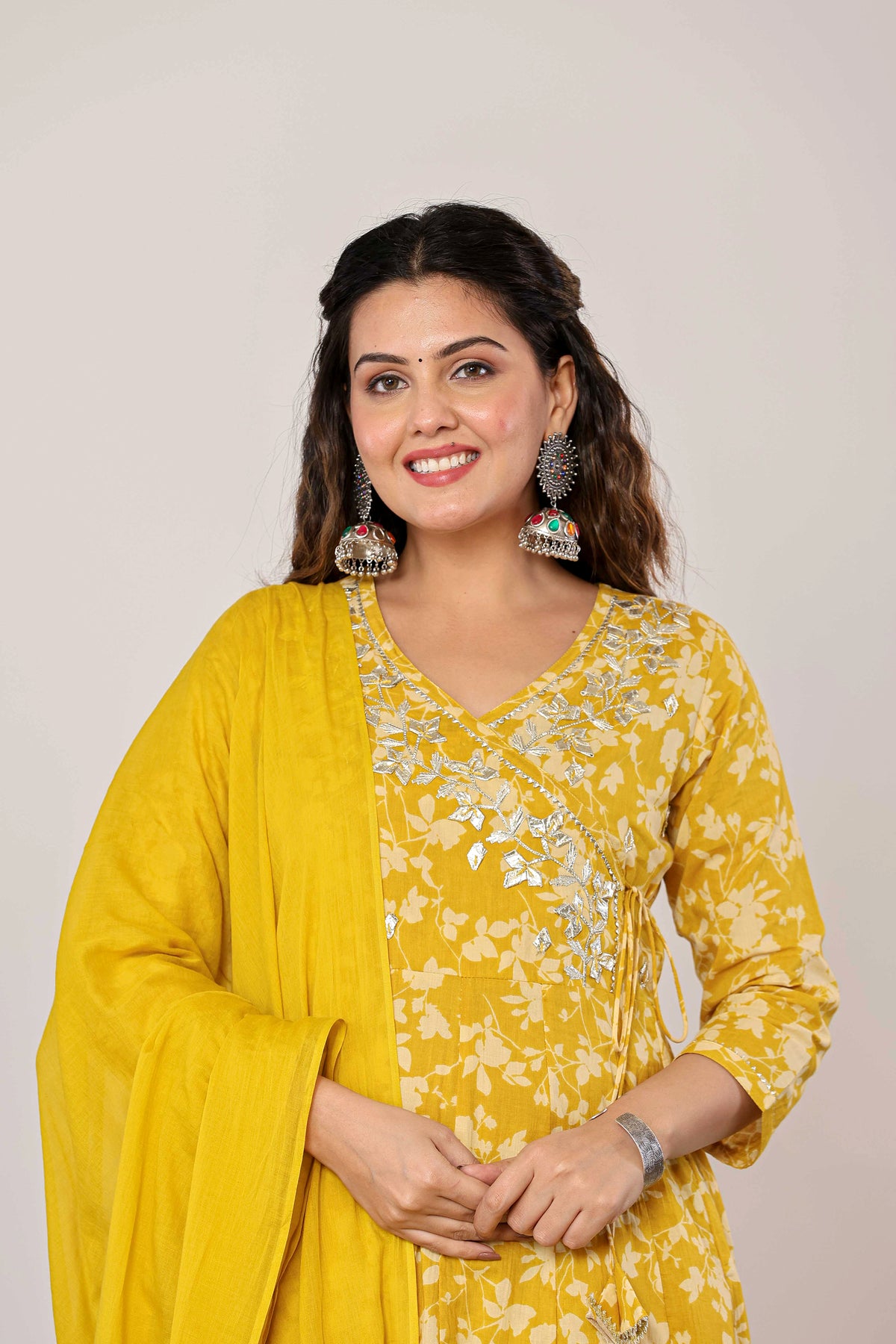 Yellow anarkali dress​