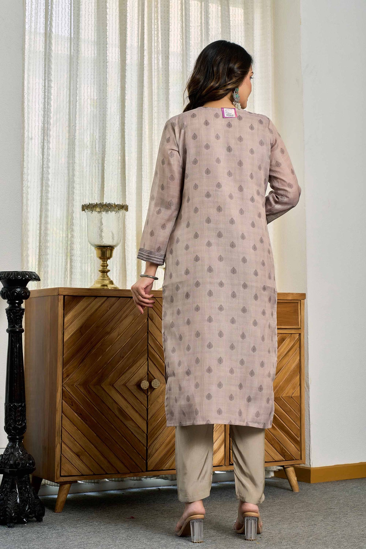 Mehal Grey Kurti Set