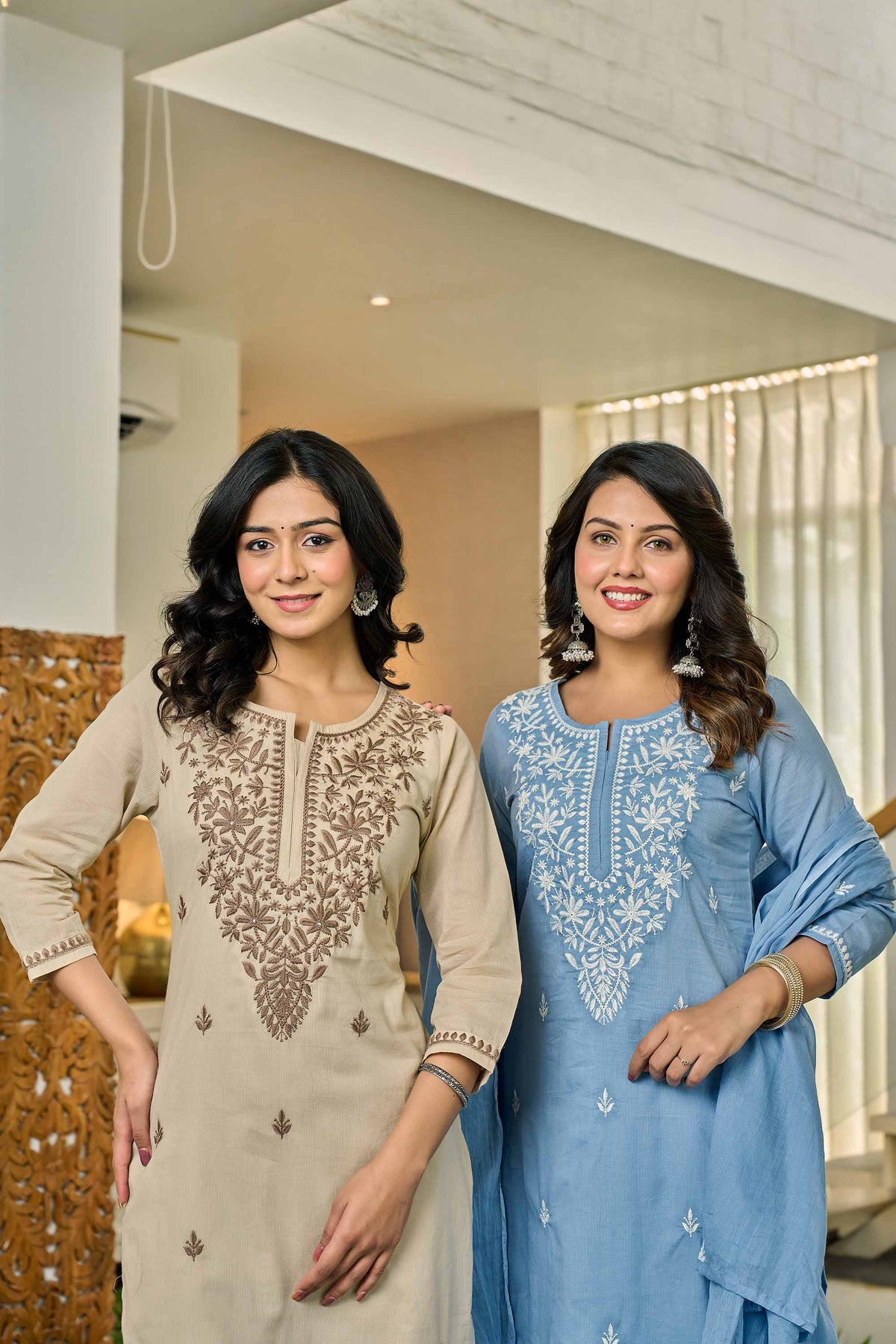 Nimaya Sky Blue Kurti Set