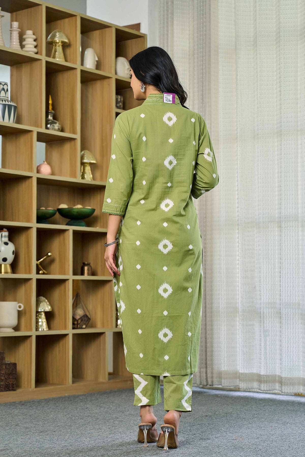 kurti set for women in light green