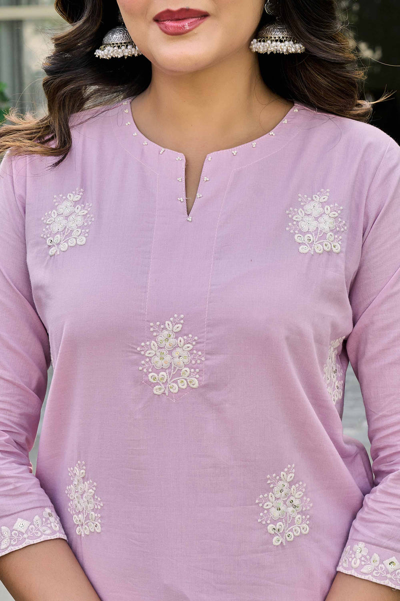 kurti set for women in light pink
