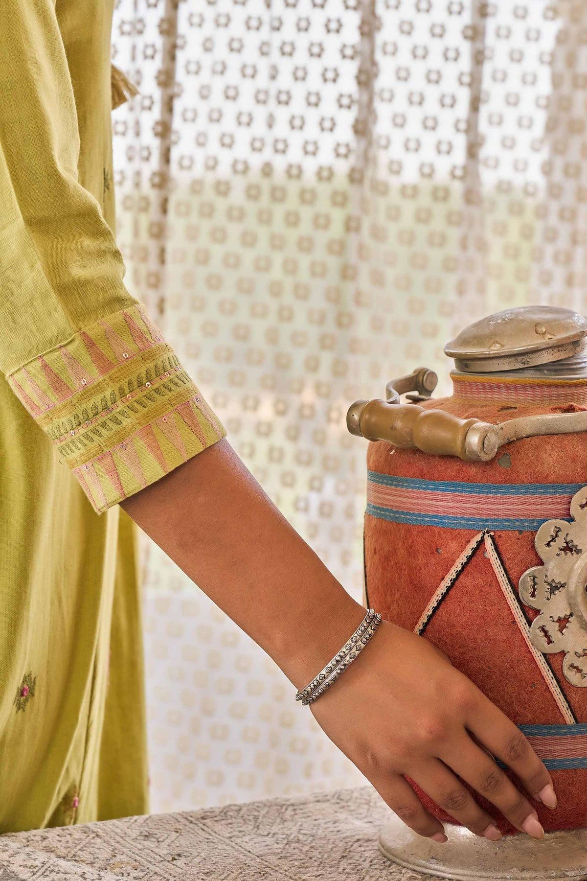 kurti set for women in pistachio green