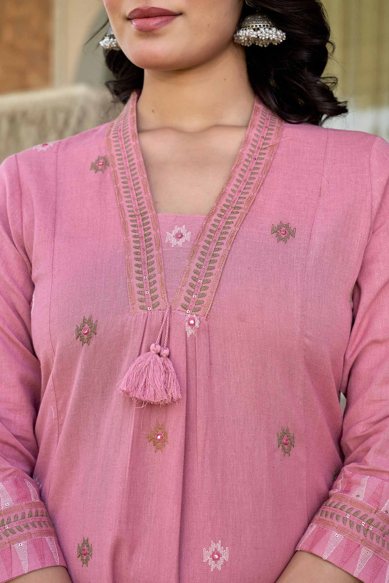 kurti set for women in pink