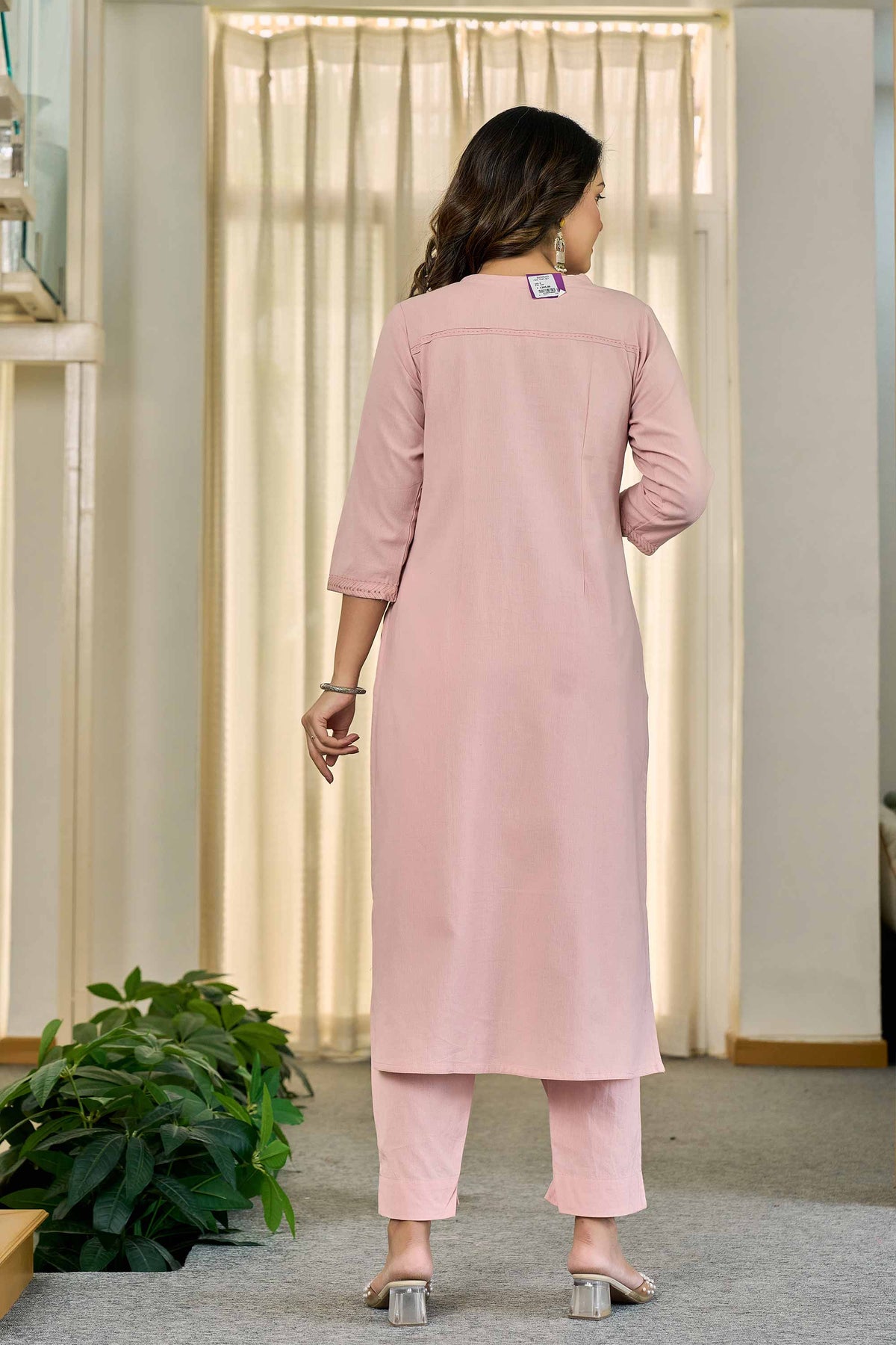 Ruhani Baby Pink Kurti Set
