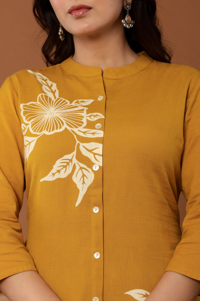 kurti set for women in yellow