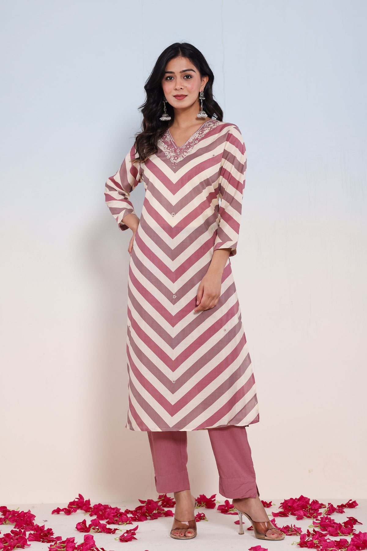kurti set for women in pink