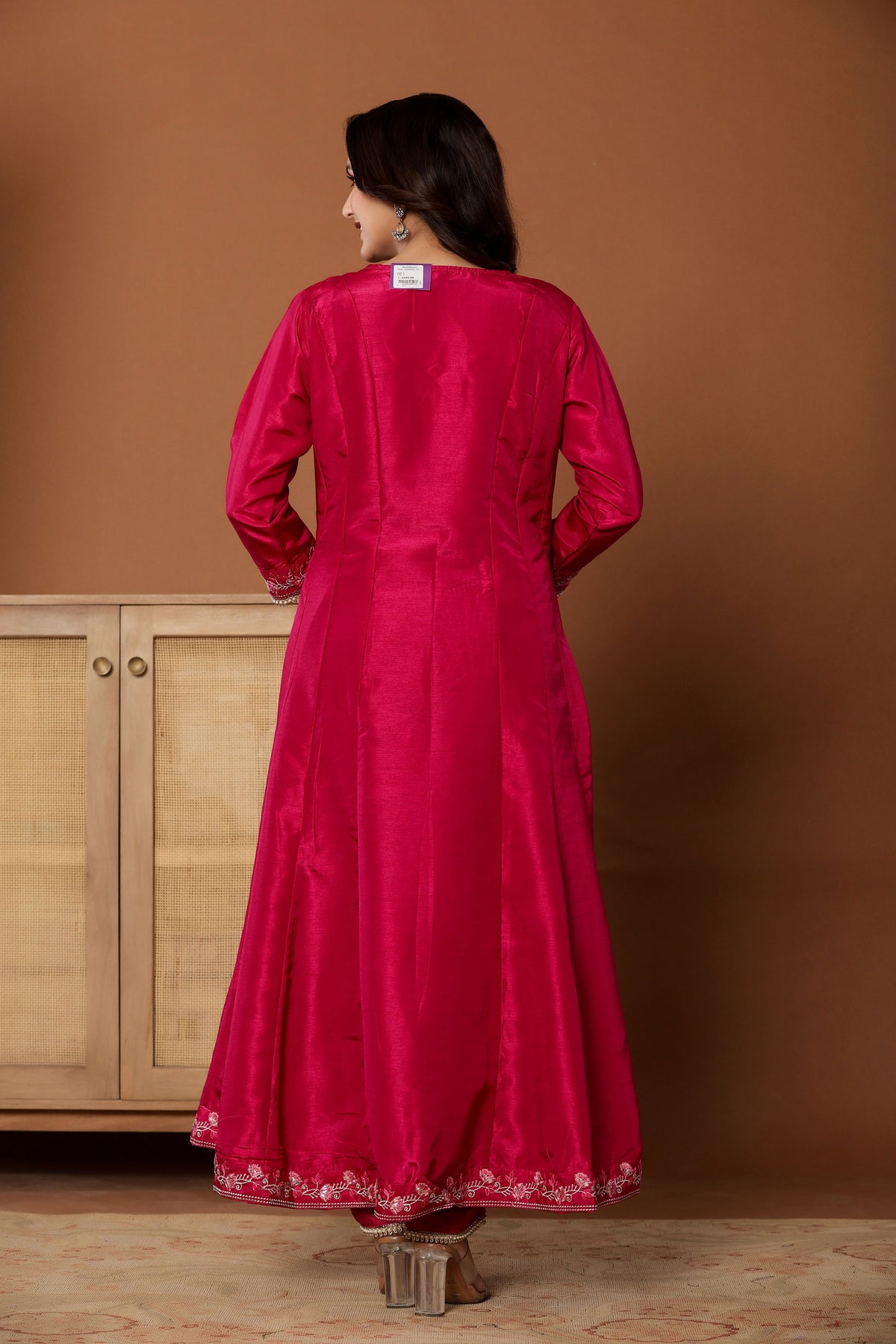 anarkali dress for women in rani