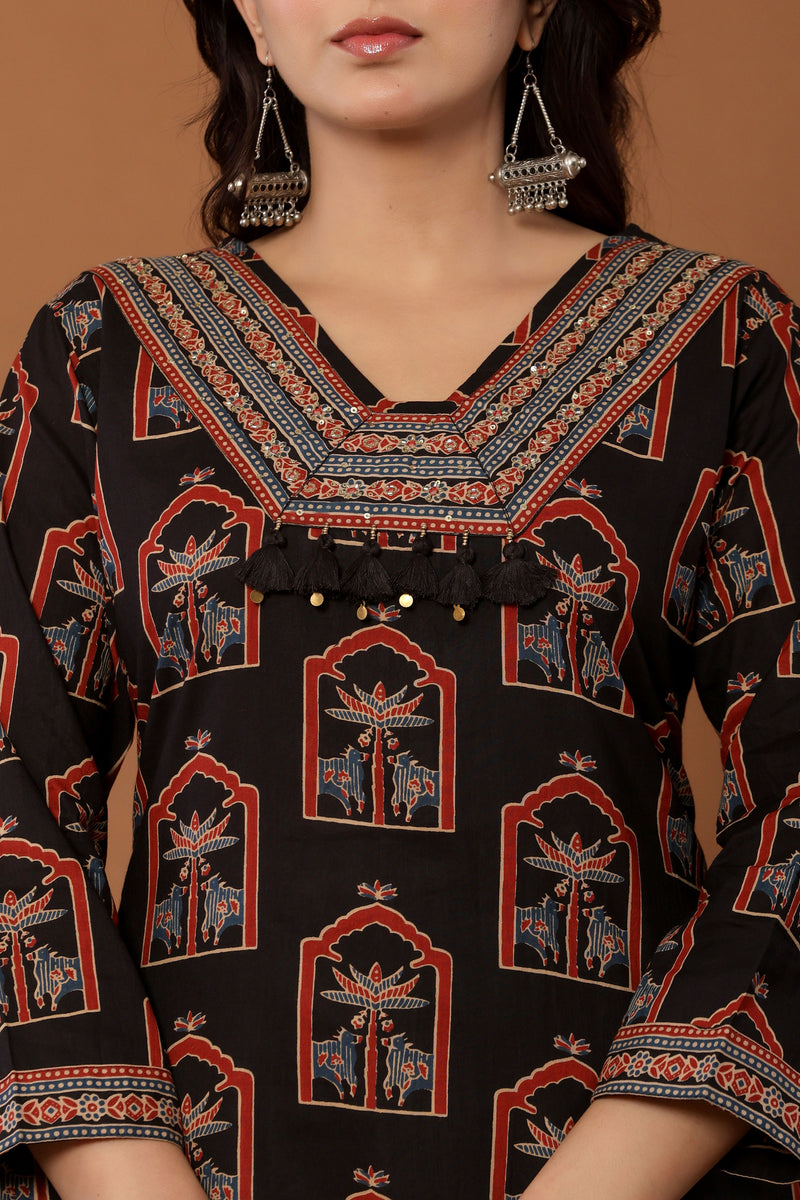 kurti set for women in black