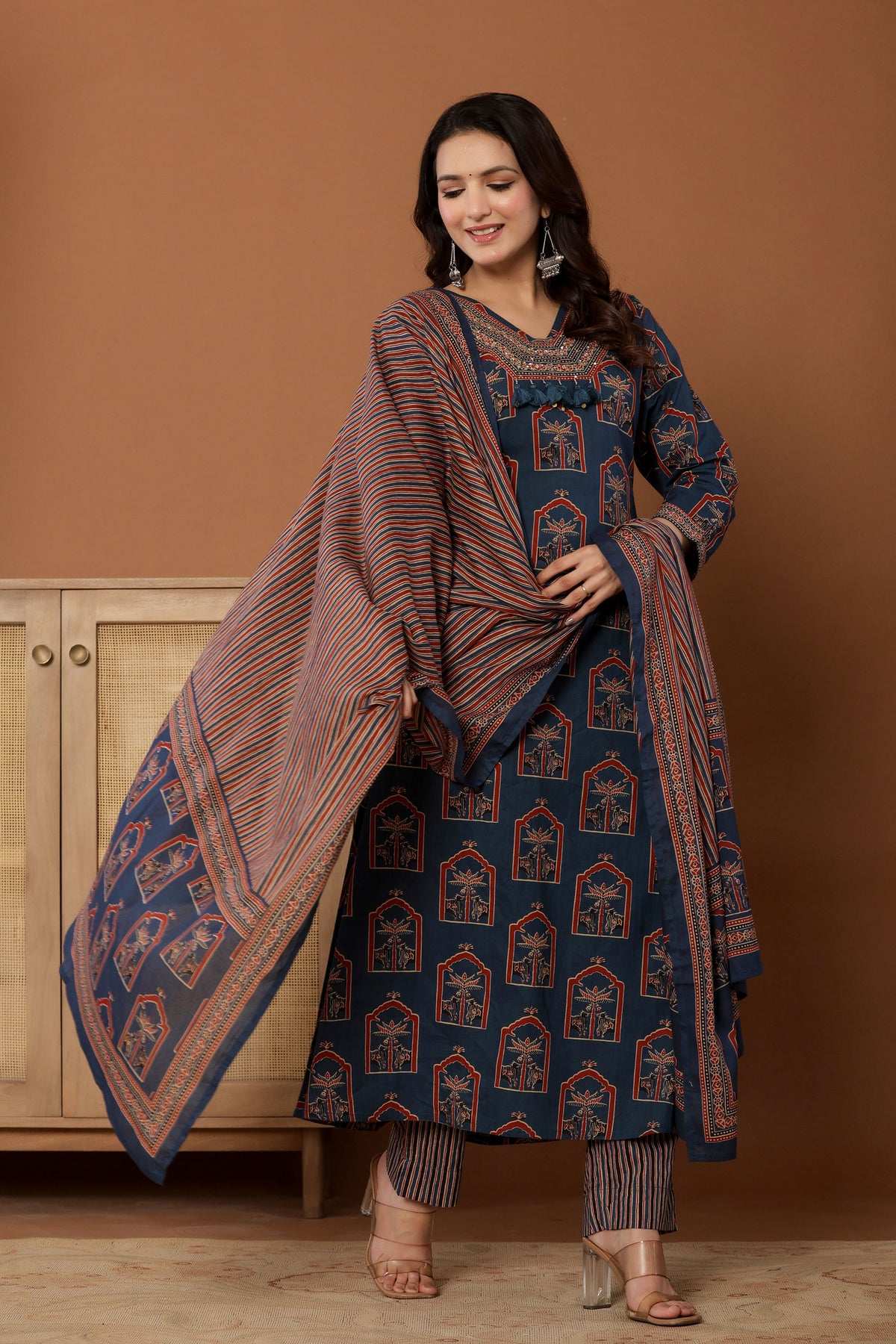 kurti set for women in blue