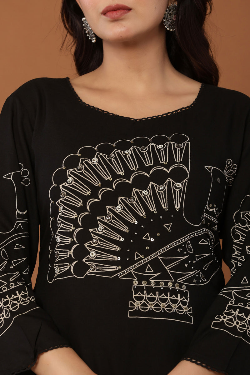 kurti set for women in black