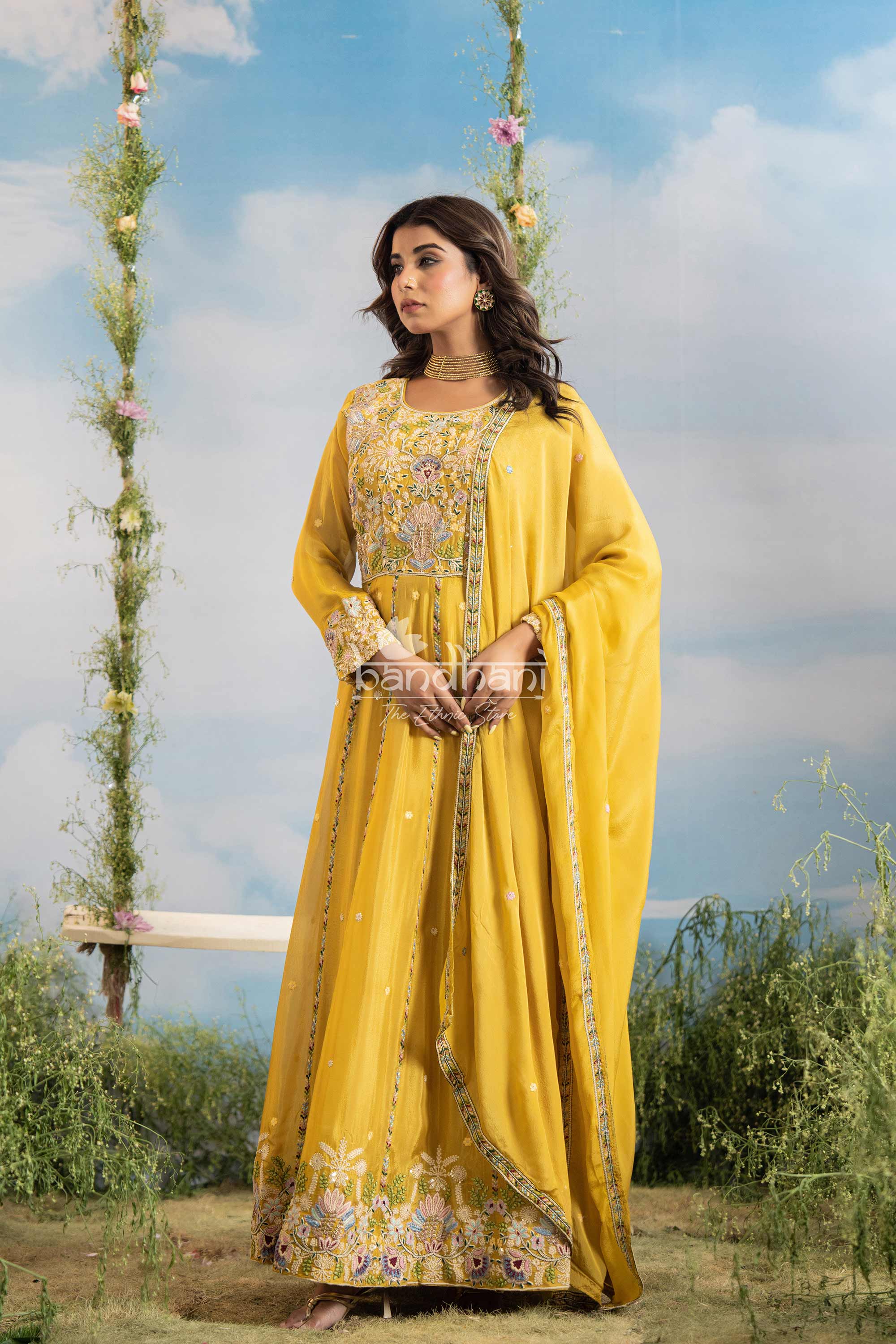 Mustard Yellow Chinnon One Piece