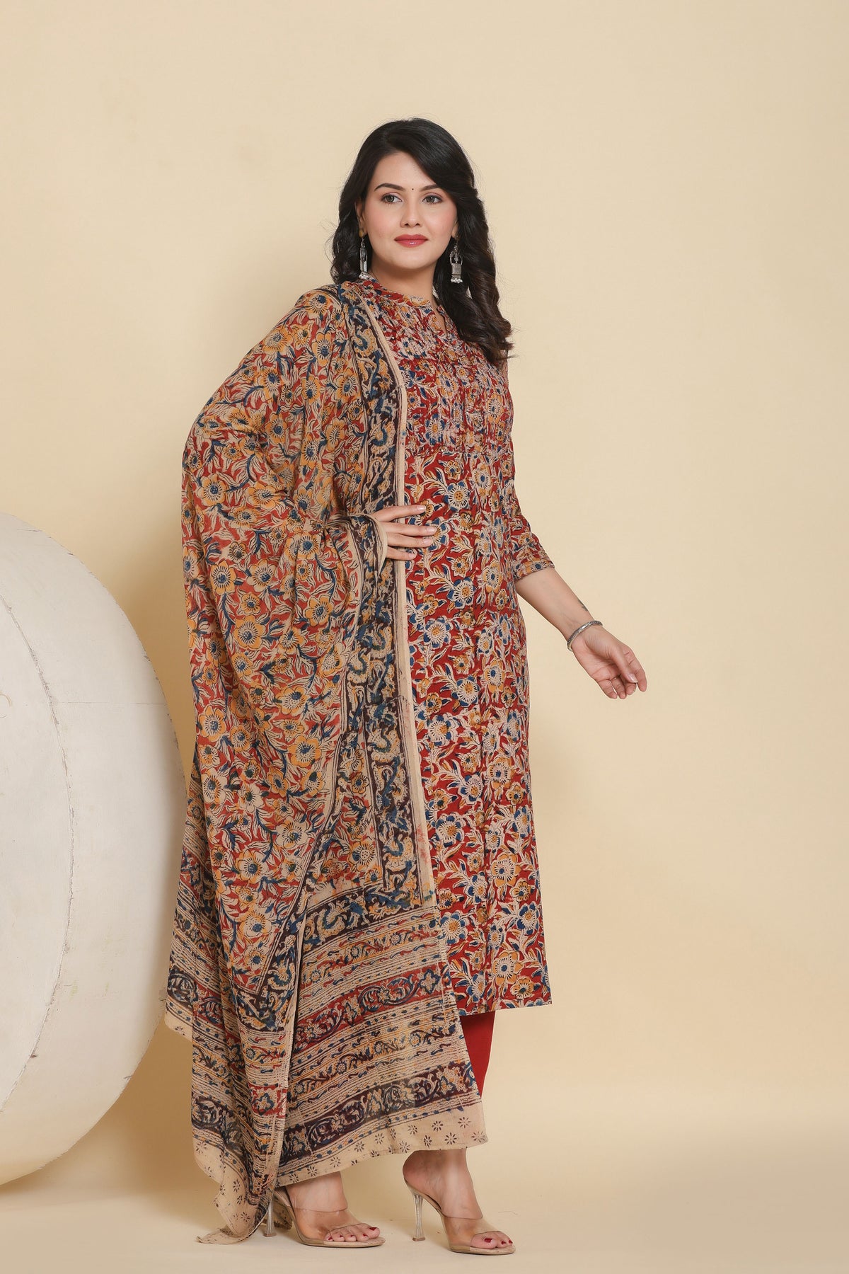 kurti set for women in maroon