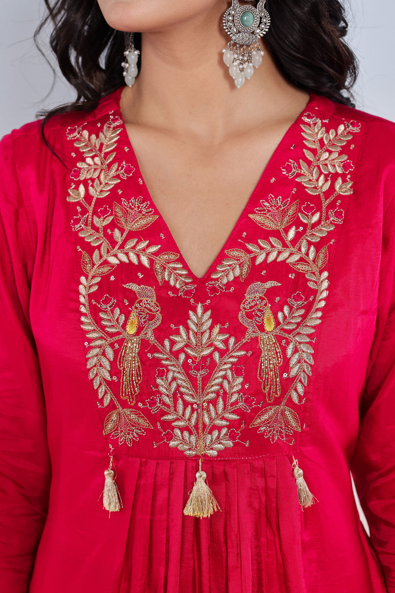 kurti set for women in dola silk