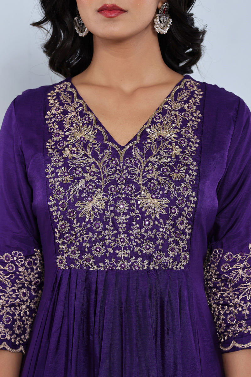 kurti set for women in purple