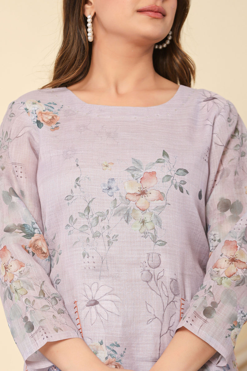 kurti set for women in lavender