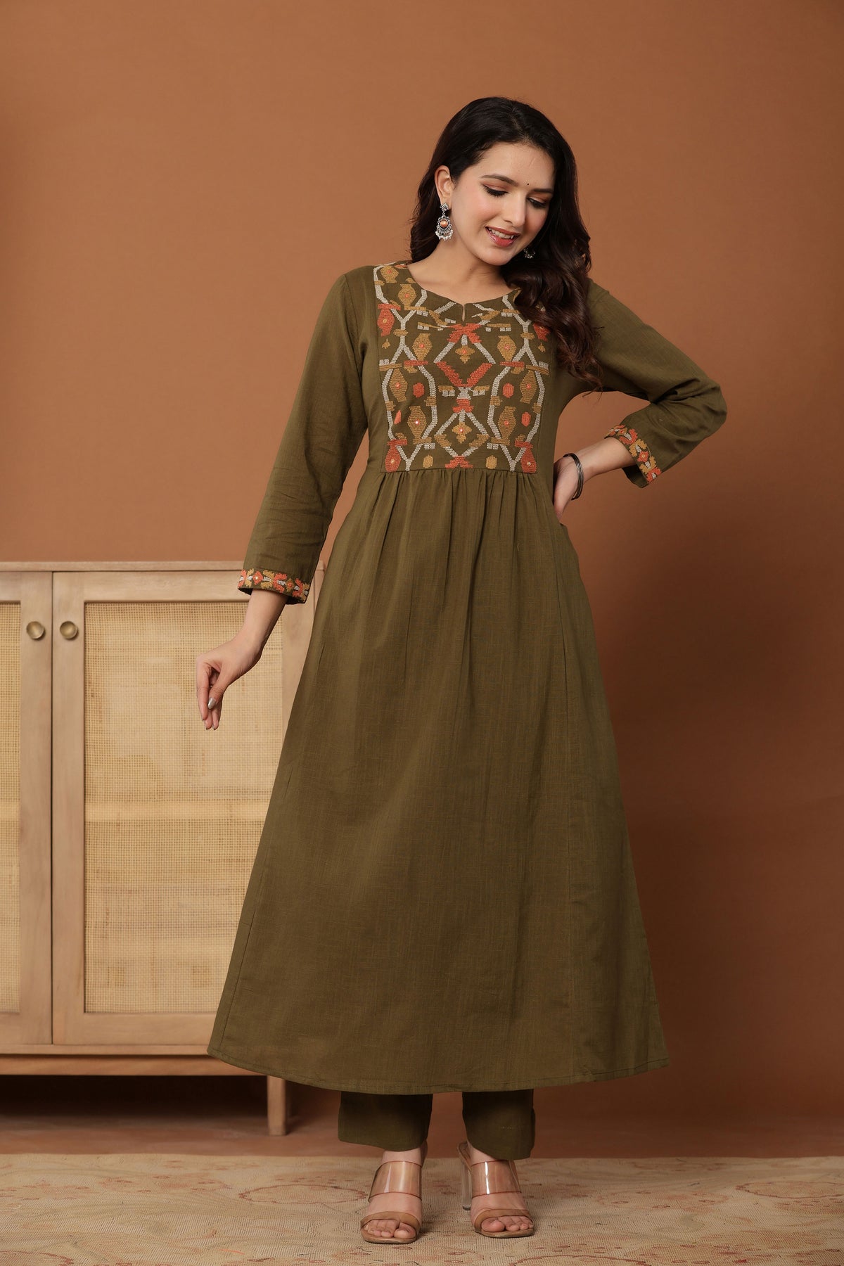 kurti set for women in green