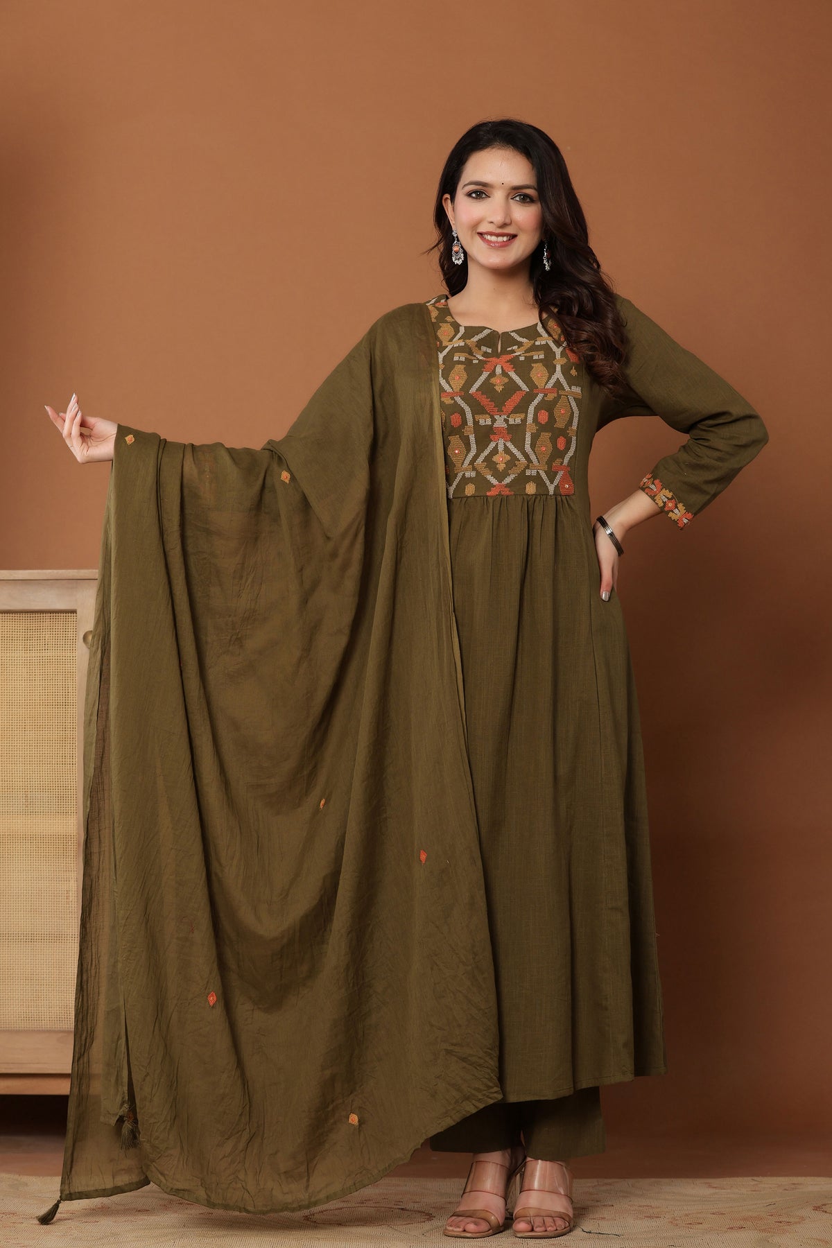 kurti set for women in green
