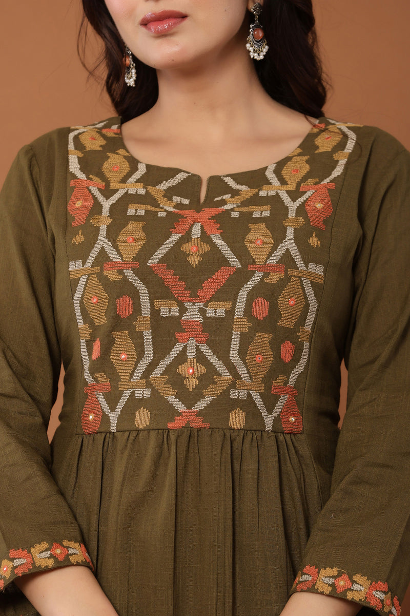 kurti set for women in green