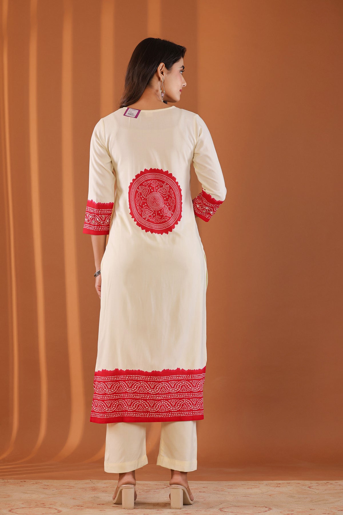 kurti set for women in red rayon