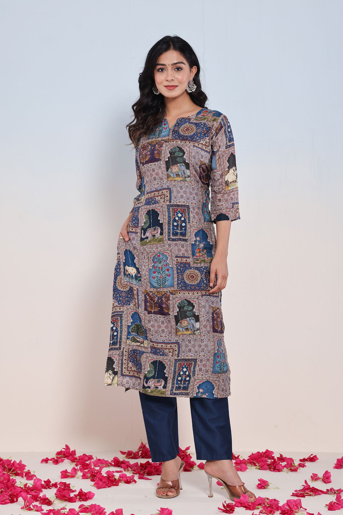 kurti set for women in blue